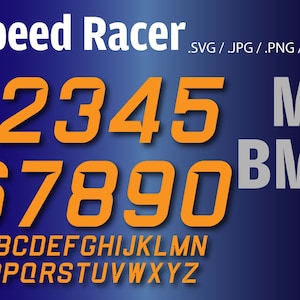 MX BMX Font Speed Racer - Svg Cut File, DXF, Png, Eps, ai, jpg -  cricut, silhouette studio,  Racing Plate -  téléchargement instantané