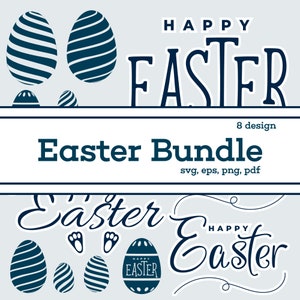 Easter Bundle - SVG files 8 design to create your own.