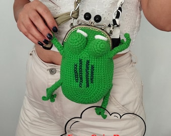 Frog Coin Purse Pattern – Amigurumi crochet Wallet PDF (English)