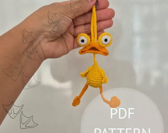 Amigurumi Häkelanleitung – Ente Schlüsselanhänger & Taschenanhänger | Mini Plüschtier PDF Anleitung | Englisch