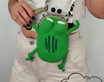 Porte-monnaie grenouille au crochet, motif PDF – Portefeuille Amigurumi (DE)