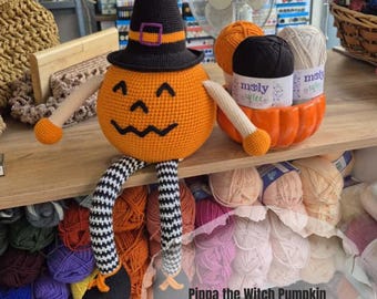 Halloween Crochet Doll Pattern PDF – Pippa Witch Pumpkin Tutorial (English)