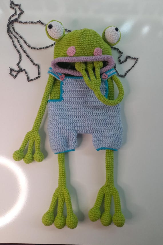 Frosch Handytasche Häkelanleitung – Amigurumi Geldbörse PDF Tutorial – XL