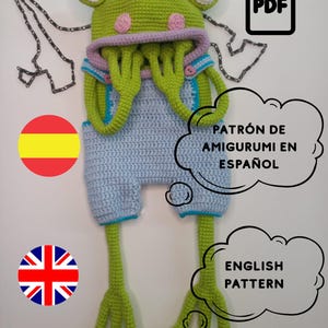 Frosch Handytasche Anleitung – Amigurumi Geldbörse gehäkelt – Zweisprachiges PDF (Englisch & Español) – XL