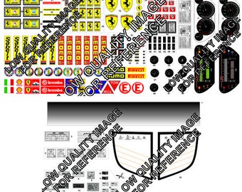 1/8 Pocher Ferrari F40 - Kit de mise à niveau de décalcomanies