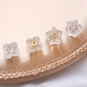 Gold/Silver Silicone Stud Earrings Nuts, Stud Pads, Earrings Back Plate with Rubber Sleeve, DIY Jewelry Earrings Silicone Plug -ED1092