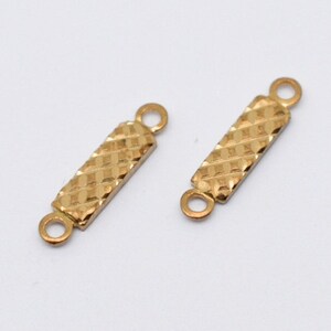 Raw brass square charm connector, earring pendant copper accessories, necklace making connector, diy jewelry supply, crafts finding - LT1645