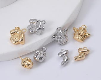 Christmas Copper Charms: DIY Earrings, Necklace Pendants,LT3571