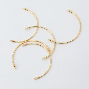 10pcs+ Plated Real Gold Bracelet, Bracelet Connecting Tube, Necklace Connecting Ring, Jewelry Copper Tube Fitting finding- LT2710