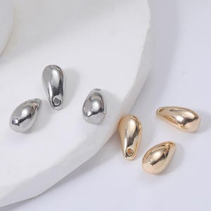 18K Gold Filled Water Drop Pendant: DIY Jewelry Charm (10pcs) ,LY3491