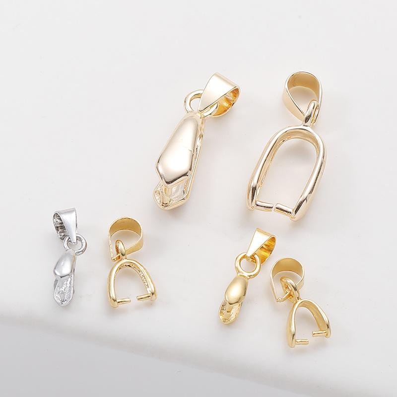 Bélière Support Porte Donut Métal Argenté Triangle 20mm - Neuf - Fabriqué En France
