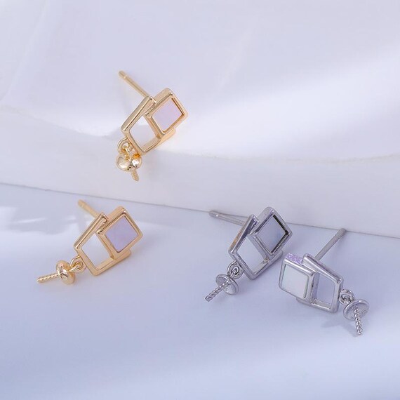 Orecchini di lusso con perle bianche in argento sterling