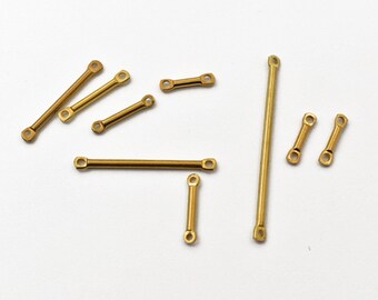 Raw brass connecting rod,copper pendant connecting piece, multi specification fine copper rod,perforated copper fittings at both ends-LT2505