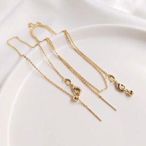46/21CM, 14K gold-plated chain, universal necklace adjustment bracelet flat O chain clavicle fine chain, chain supply - LT1242