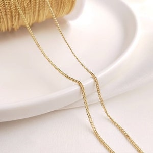 1M*1.3mm/1.7mm Heart Chain-Love Chain-extension chain, anklet chain, gold chain, Gold Plated Cable Chain, Gold Plated Soldered Chain-LT1009