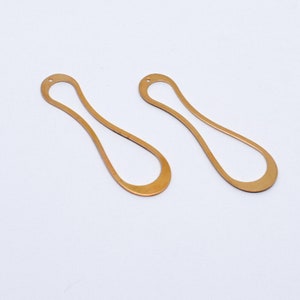 Ciondolo pendente per orecchini in ottone grezzo, attacco per orecchini rotondi in rame, 15x 50mm, pendente per gioielli irregolare, connettore, fornitura di gioielli fai da te - LT2432