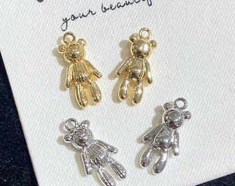 Cast copper plated solid gold three-dimensional angel pendant charm, DIY creative bracelet earrings pendant supply (8.1*16.7mm)- LT1453