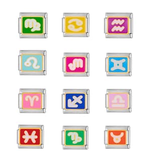 12 Constellation DIY Modular Combo Bracelets, Stainless Steel Dripping Oil Hand Splicing Bracelets, Necklaces, Anklets Made - LT3005