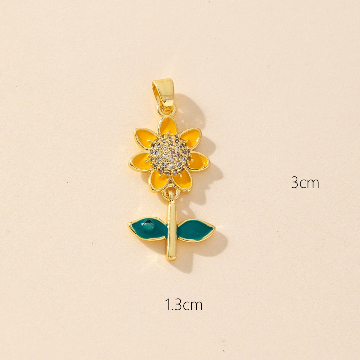 9 Styles of Zircon Flower Necklace Charm, CZ Flower Necklace Charm