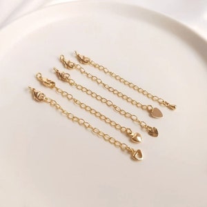 10PCS+necklace extension chain,65cm, adjustable extension chain,14K gold chain, platinum chain/heart-shaped/star charm chain supply - LT1001