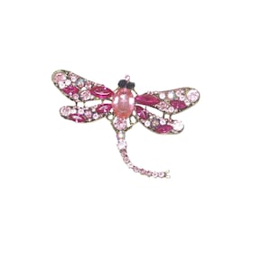 Colored vermiculite micro-inlaid broiler, small insect dragonfly chest flower-clothing with chest flower-copper gold-plated needle