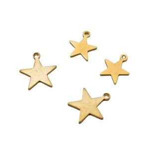 Messing Ohrringe Charme-Ohrring Zubehör-Ohrring Stecker-Messing Ohrring Charme-Ohrring Anhänger-Messing Schmuck-Stern Form Ohrringe - LT1845