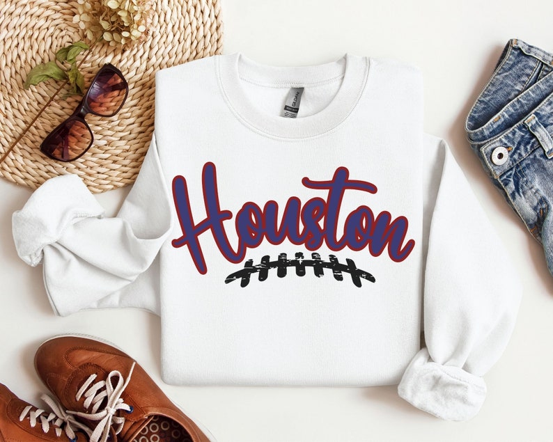 Houston Football Sweatshirt, Gift for Houston Football Fan, Houston