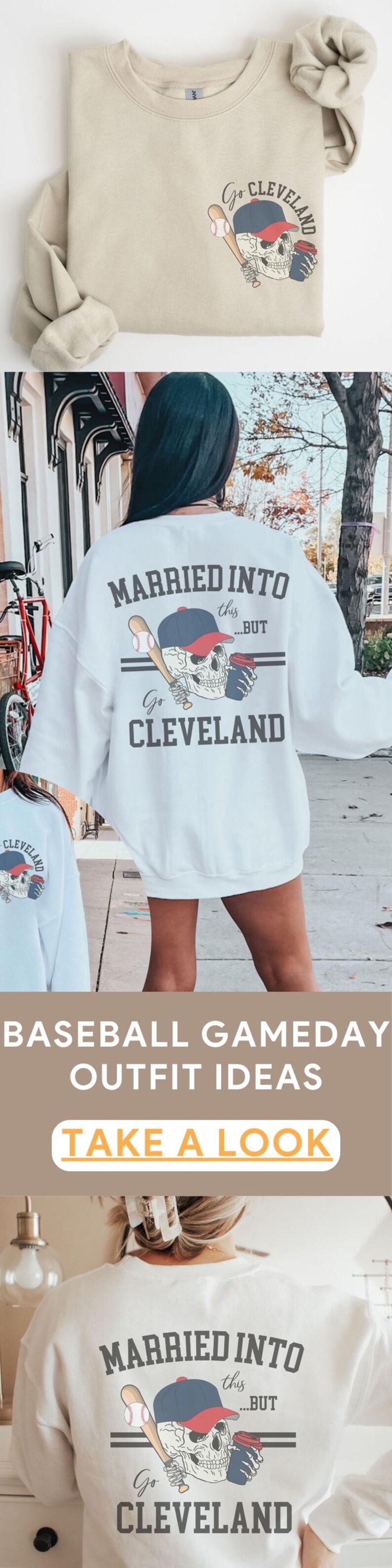 Cleveland Game Day Spirit Wear for Baseball Fan Women Team Mascot