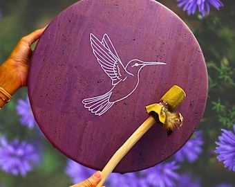 Shamanic Drum for Ritual and Meditation – Handmade Vegan Drum – Spiritual Tool – Sacred Sound Instrument