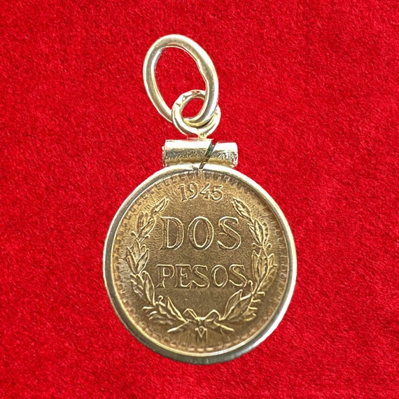 1945 dos pesos 2024 gold coin necklace