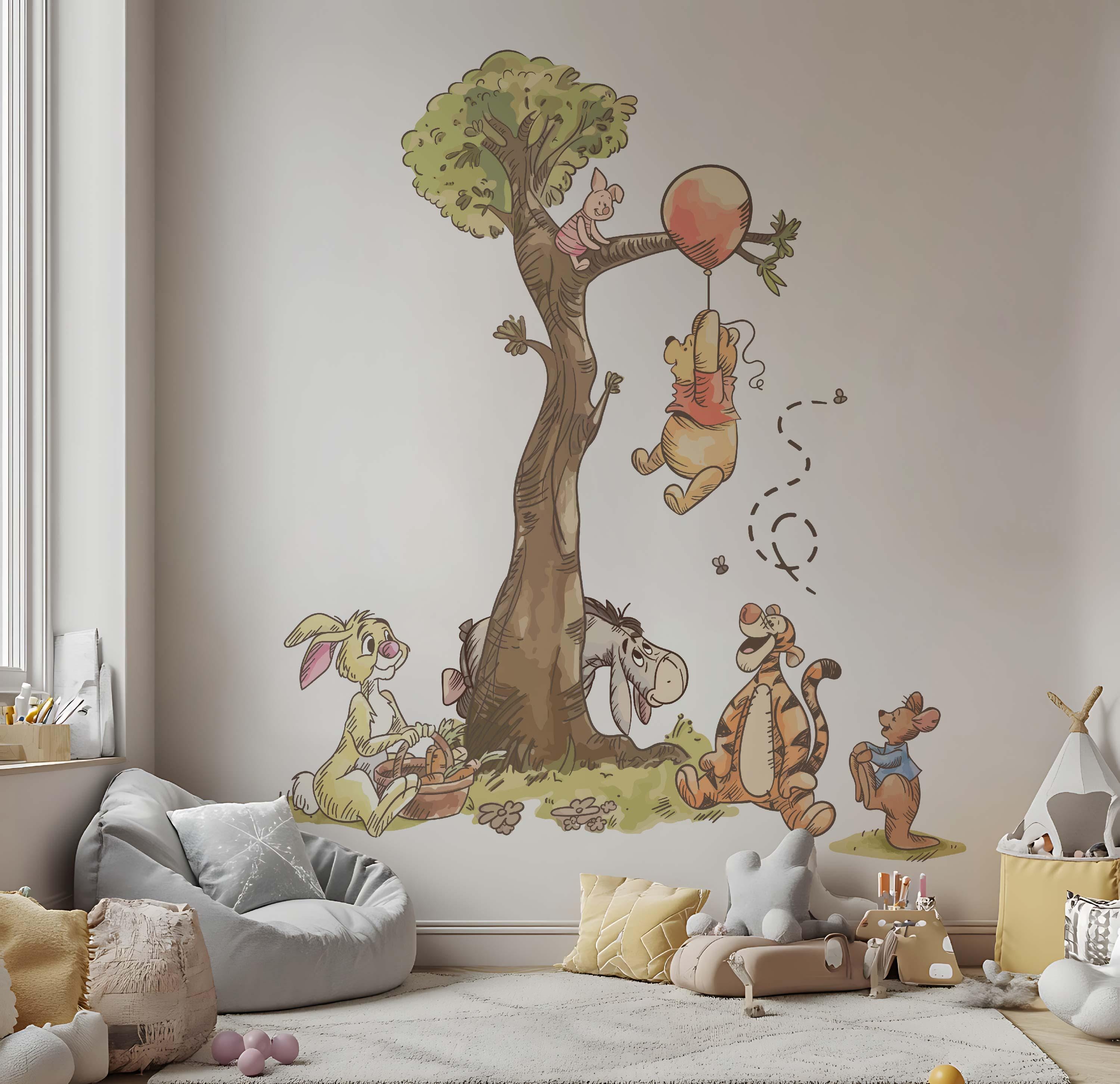 Large Vintage Style Winnie the Pooh Wall Art Removable Decal for Baby  Nursery and Kid Room - Etsy, image size:3000x2902