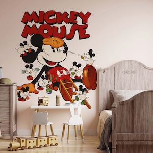 Transform Your Space with Mickey Mouse Nightmare Removable Wallpaper Decal - A Playful Twist