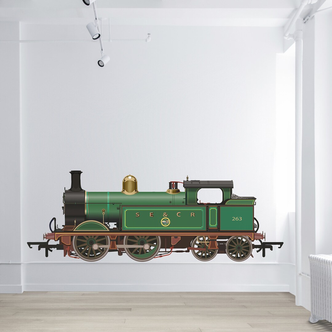 Retro Charm for Your Space - Vintage Old Train Wallpaper Decal Sticker ...