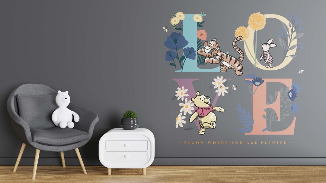 Disney Winnie the Pooh Wall Decal Removable Love Quote Wall Decor for