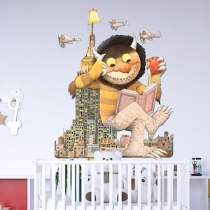 Where the Wild Things Are Wall Art Adorable Monster Wall Sticker - Easy to Install for Baby Nursery or Kids&#39; Room