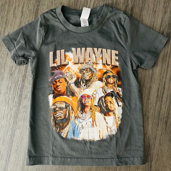 Camisa para niños, camisa de hip hop para niños, camisa para niños de Lil Wayne, camisa de rap, bebé weezy, merchandising de Lil Wayne