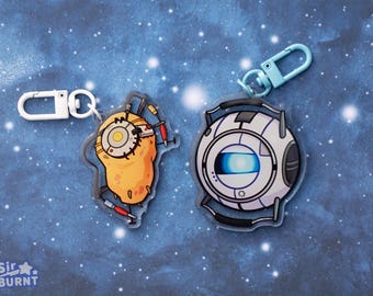 Portal 2 Wheatley y Potato GLaDOS - Amuleto acrílico de doble cara, 6,35 cm