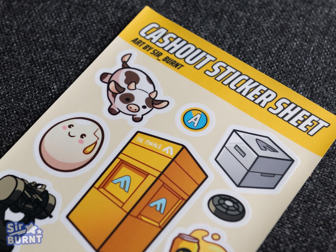 The Finals Inspired Cashout Sticker Sheet 5 X 7 Inches - Etsy