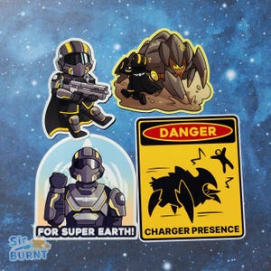 Helldivers 2 Stickers - Charger, Super Earth