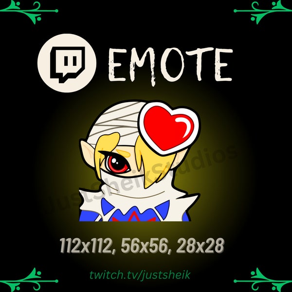 Legend of Zelda Sheik Emote and Icon for Twitch or Discord