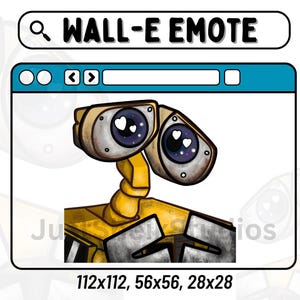 WALL-E Stare Cute Emote of Robot For Twitch Chat or Discord