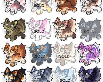 Lindo chibi peludo adoptable esponjoso canino salvaje zorro lobo adoptable lote *LEER DESCRIPCIÓN*