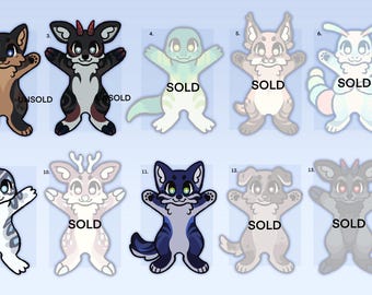 Lindo chibi peludo adoptable zorro perro ciervo lagarto gato cabra oruga conejo lince canino felino macho hembra femboy adoptable lote *LEER DESCRIPCIÓN*