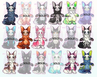 cute chibi furry open species skulldog canine feline male female femboy adoptable batch *READ DESC*