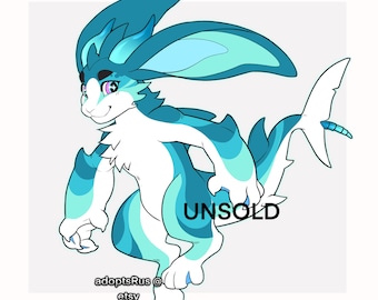 cute fluffy dragon furry drekkubus blue shark hybrid fursona furry ref mammal adoptable chibi drekkie reference sheet original species