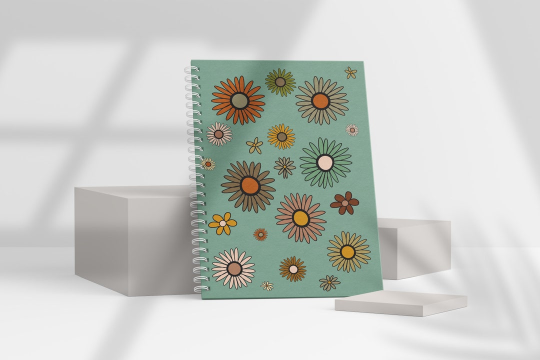 Flower Notebook Cute Notebooks Aesthetic Notebook Fall Etsy