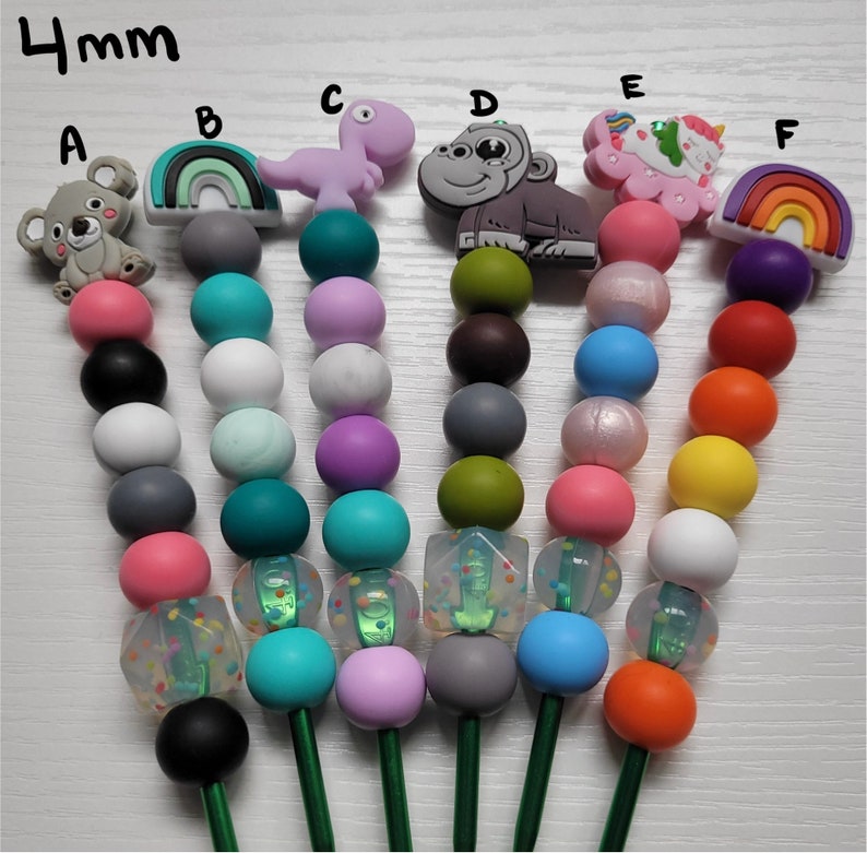 Crochet Hooks Silicone Beads Ergonomic Animal Focal Bead Toppers Fun