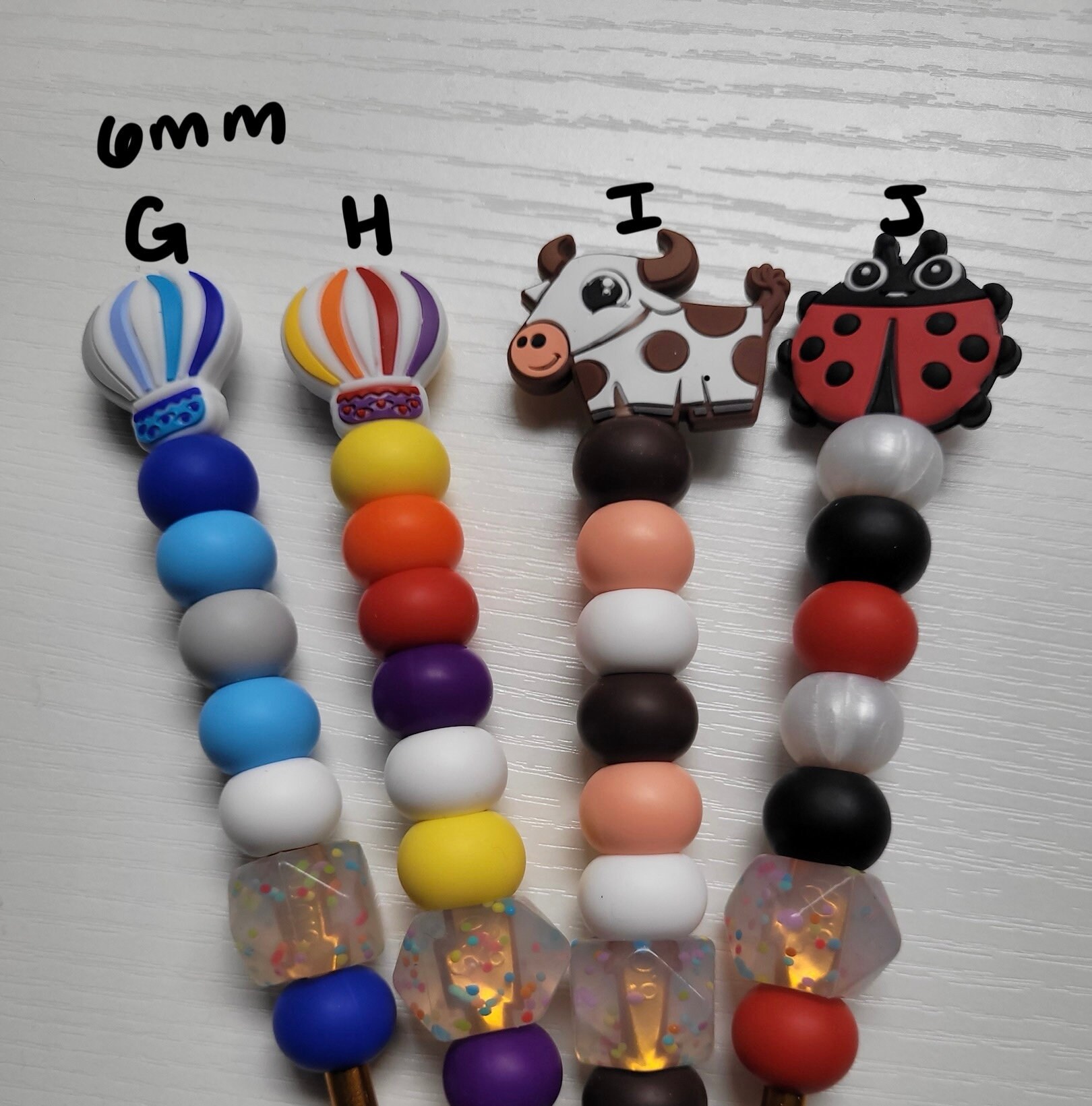 Crochet Hooks Silicone Beads Ergonomic Animal Focal Bead Toppers Fun