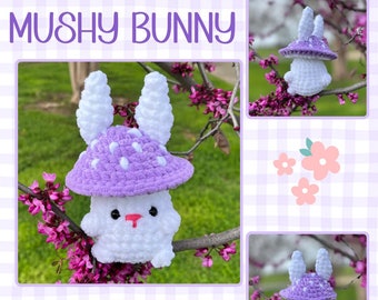 Mushy Bunny Crochet PATTERN digital download pdf amigurumi pattern tutorial