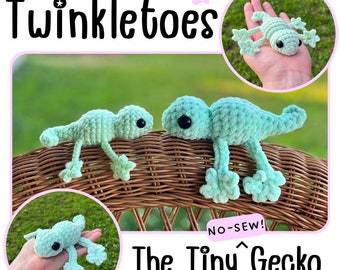 Petit motif amigurumi au crochet Twinkletoes le petit gecko